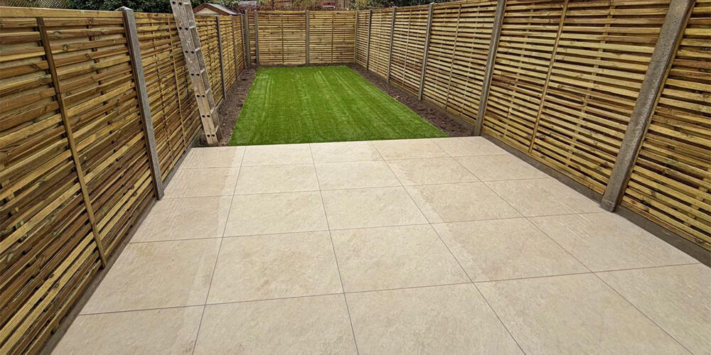 Porcelain Patio and Garden Landscaping, Sidcup, Bexley. Award-Winning Paving