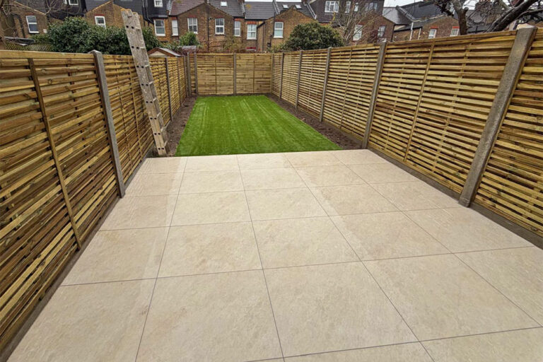 Porcelain Patio and Garden Landscaping, Sidcup, Bexley. Award-Winning Paving