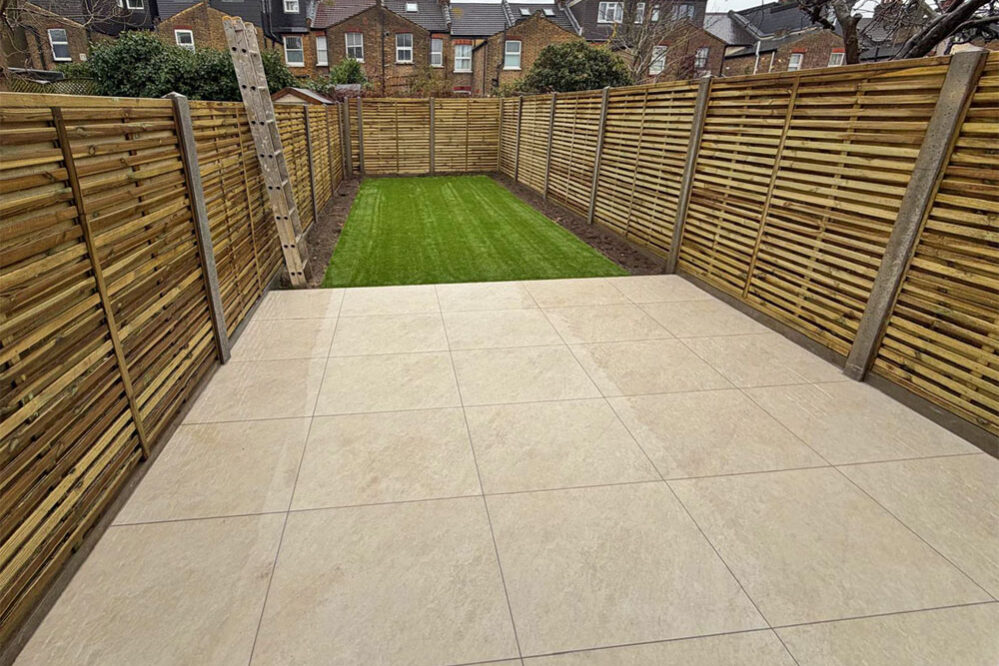 Porcelain Patio and Garden Landscaping, Sidcup, Bexley. Award-Winning Paving
