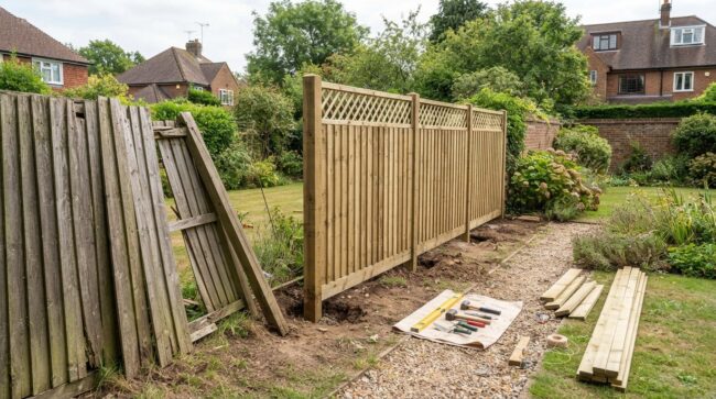 Garden Fencing Replacement and Repair in Chelsfield